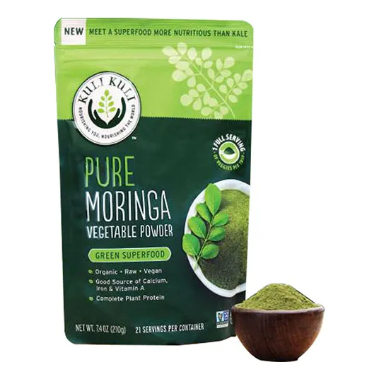 Polvo De Moringa Kuli Kuli 220 Ml Orgánico, Crudo, Vegano