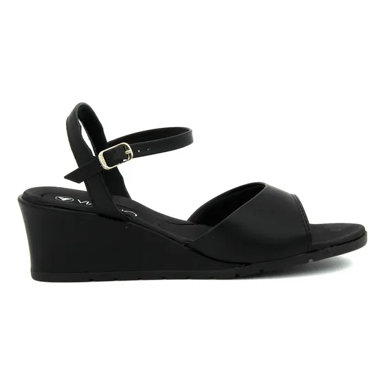 Sandalia Via Uno Feminino 864003 Salto Confortavel Flatform 
