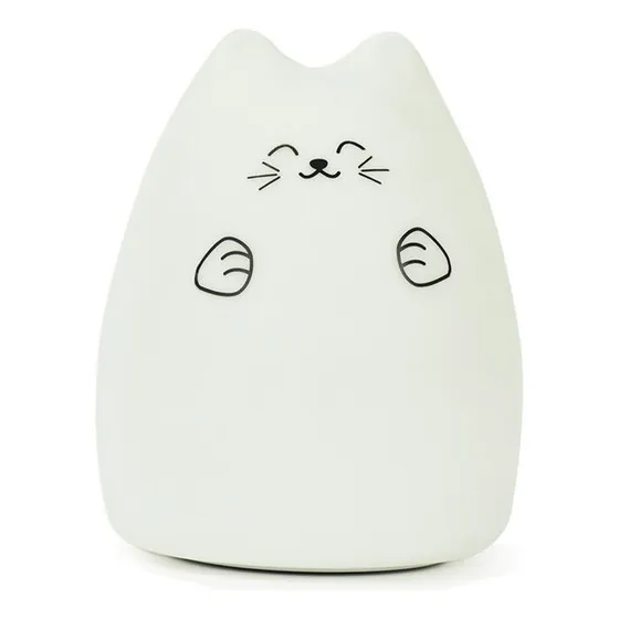 Lampara Led Velador Luz De Noche Cambia Color Recargable Usb Color de la estructura Blanco