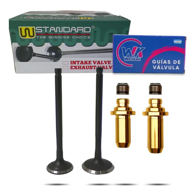Kit Valvula + Guias Bronce Honda New Wave 110 / 110 S Xjuego