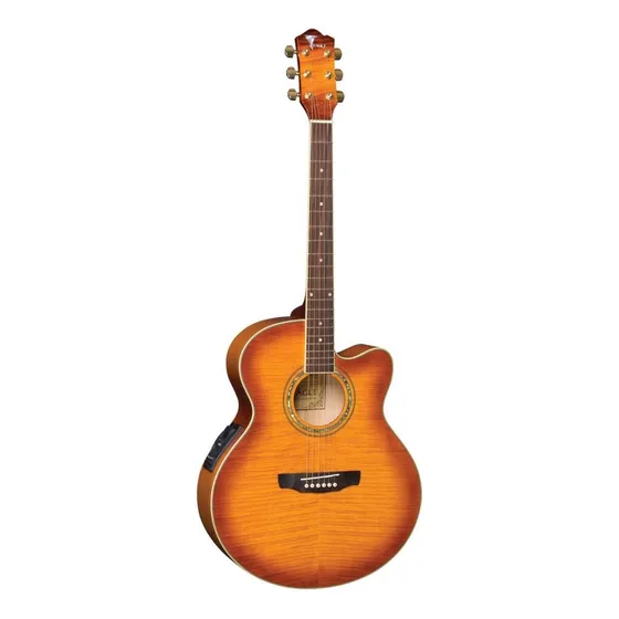 Violão acústico Eagle Classic CH 70F para destros yellow burst verniz brilhante