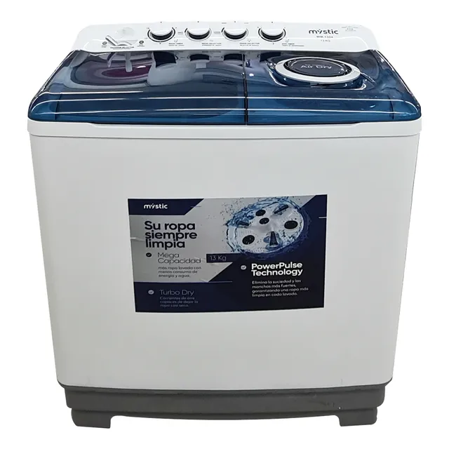 Lavadora Semiautomática Con Bomba Doble Tina 13kg Mystic
