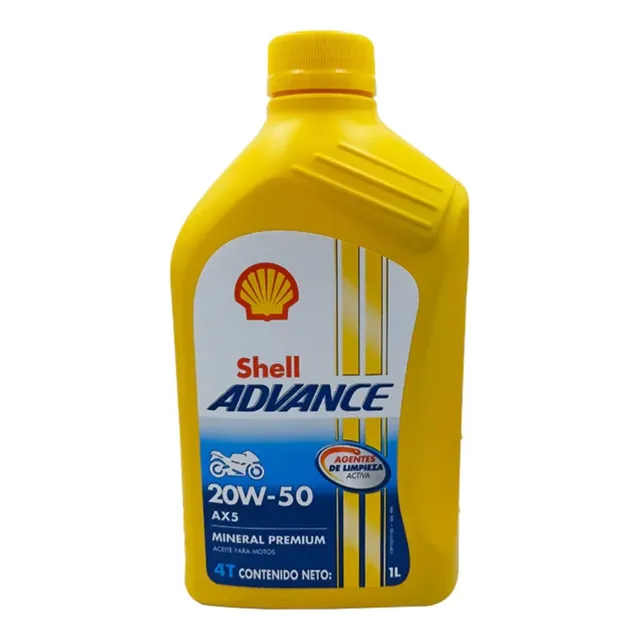 Aceite 4 Tiempos 20w50 Mineral Shell Ax5 Advance Para Motos 