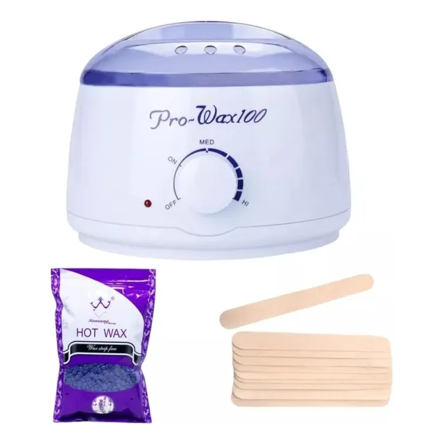 Olla Calentadora Para Cera Depilatoria + Cera + Paletas