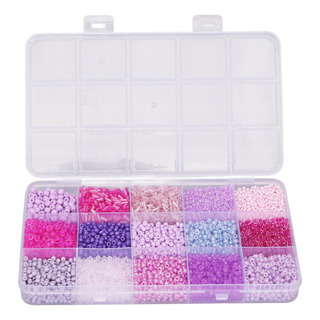 Perlas Pequeñas Para Manualidades, Semillas De Vidrio, 15 Co Perlas Pequeñas Para Manualidades, Semillas De Vidrio, 15 Co