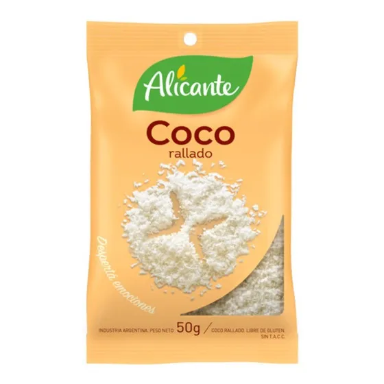 Coco Rallado Alicante Sachet X 50 Gr Color Blanco