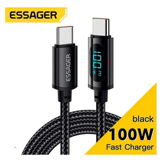 Essager Cable Tipo C Carga Rapida Cable Usb C A Tipo C, Pantalla Digital Cable De Datos 2m