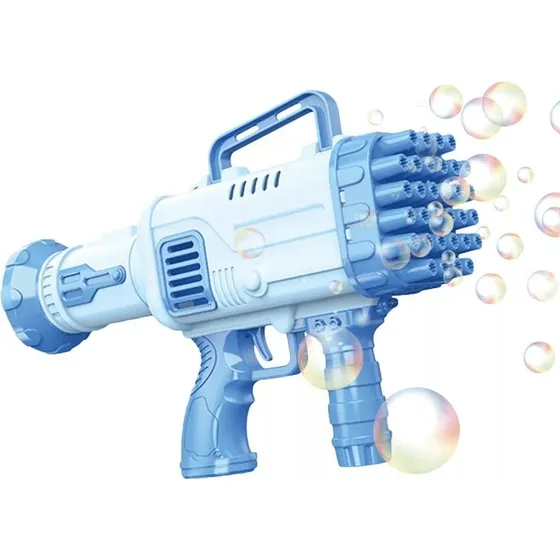 Pistola Burbujero Bazooka Ametralladora Burbujas Tiktok Niño Ganga Shop