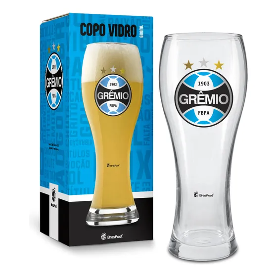 Copo Taça Grande Chopp Cerveja Presente Time Futebol 680 Ml