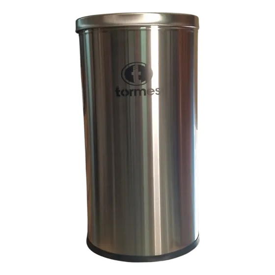 Papelera Tobo  Acero Con Tapa 70 Lts