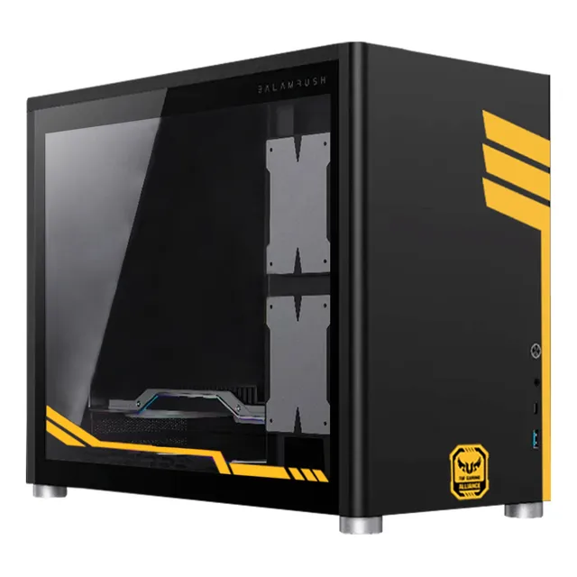 Gabinete Gamer Xtreme Pc Gaming Tuf Edition Cxttu985bk Micro Torre Micro Atx/itx Usb-c Cristal Templado Negro