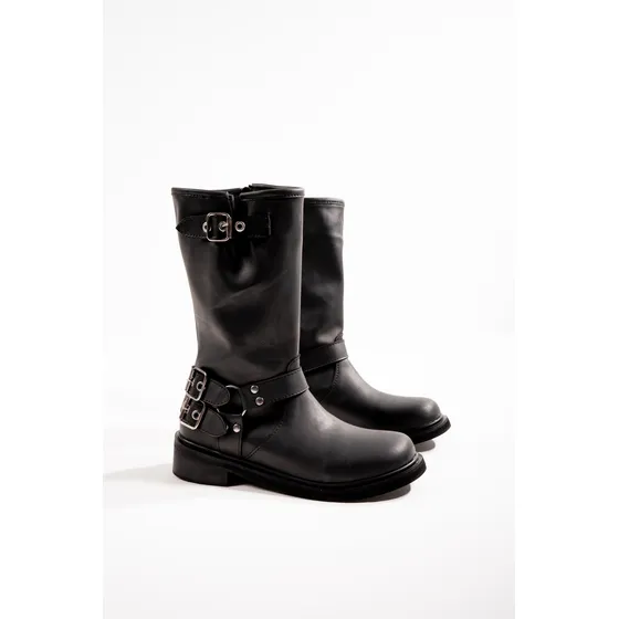 Bota Biker Vita Bella Mujer Cuero Ecológico - Asus