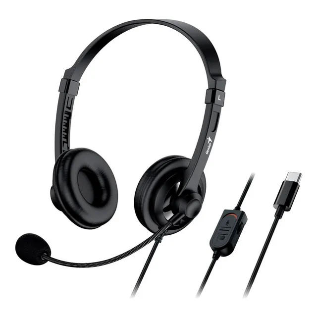 Audifono C/microf Genius Hs-230u Usb-c Negro 32oh 50hz