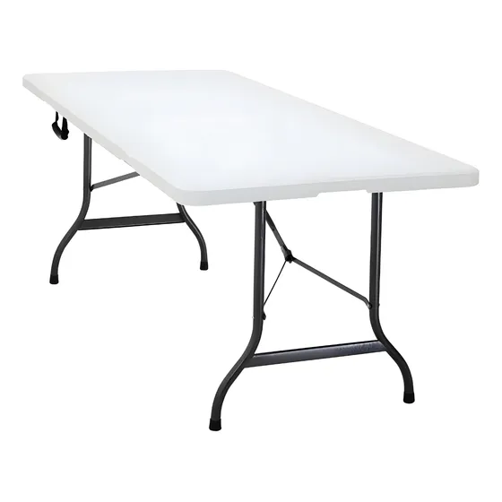 Mesa Plegable Para Jardin Camping Rectangular Valija 180cm