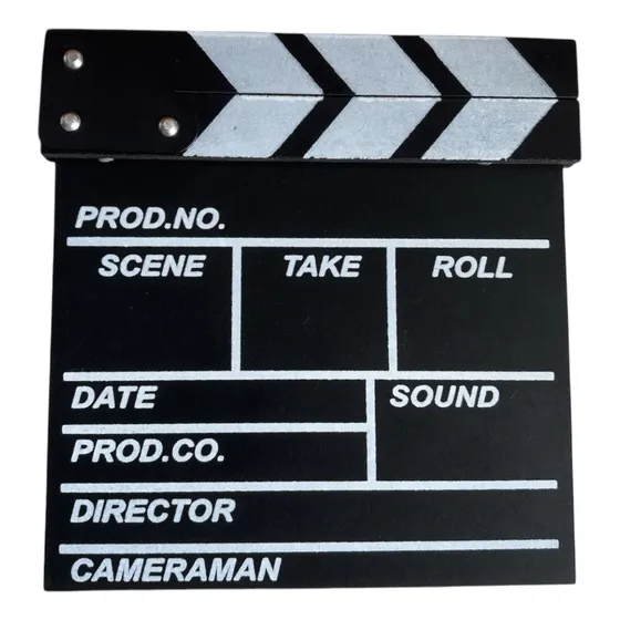 Claquete De Cinema Para Filmagem Ou Decoração You Tuber 20cm
