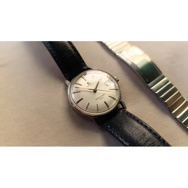 Reloj Omega Seamaster 600 Calibre 611 - 1964 - Brazalete Azul Oscuro Plateado Plateado
