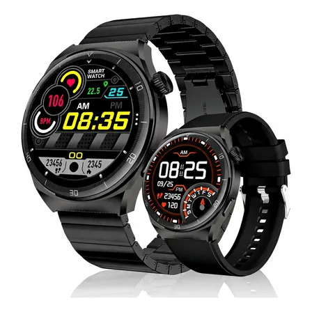 Relógio Inteligente Smartwatch Aurafit Am05 Tela Amoled 1.43 Preto Mesh