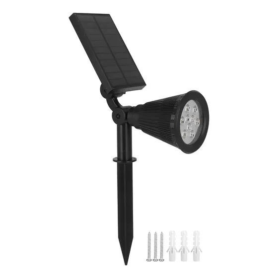 Holofotes Solares De 9 Led Para Luz Quente De Jardim