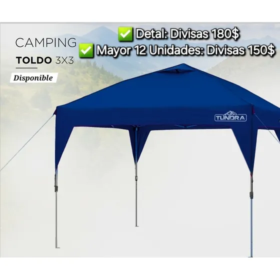 Toldo Cuadrado Azul 3x3 - Tundra ( Mayor Y Detal )