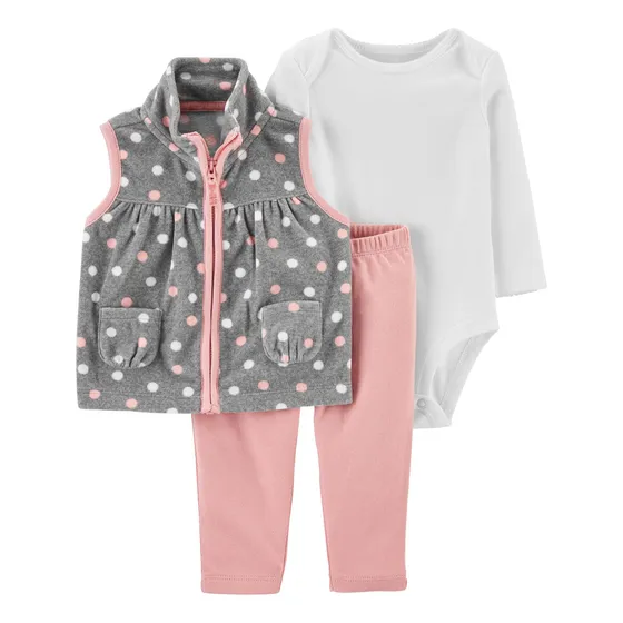 Conj Carters Micropolar 3 Piezas Bebé Nena Varón Invierno