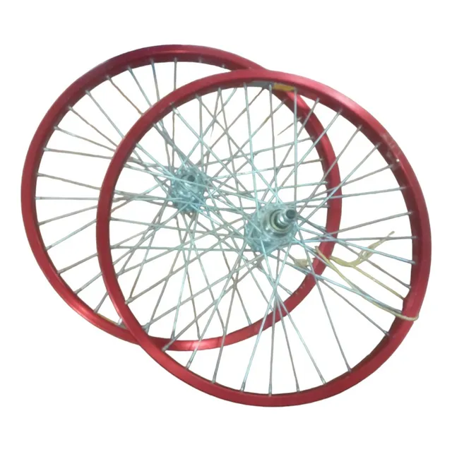 Rin Rueda 20 De Aluminio Rojo Para Bicicleta