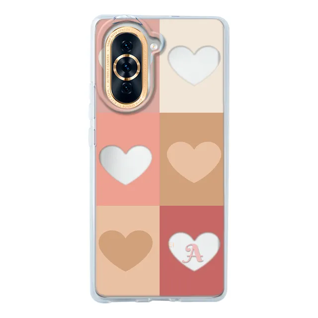 Funda Para Huawei Para Mujer Corazones Con Letra Inicial