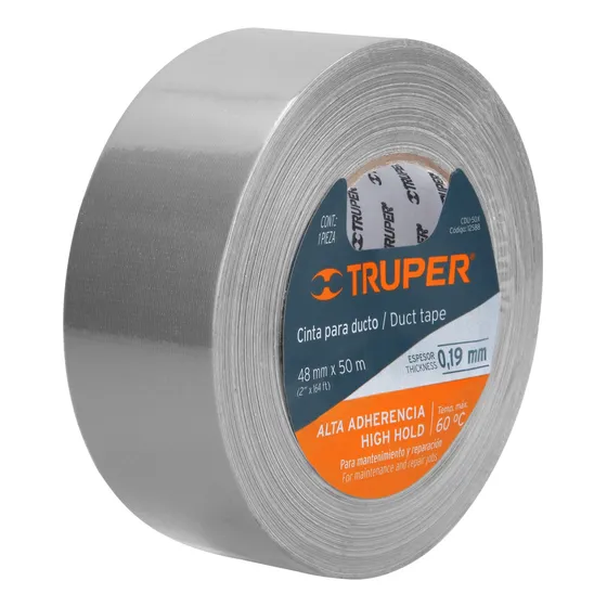 Cinta Pato Gris Truper 48mm Por 50 Metros Resiste60°c