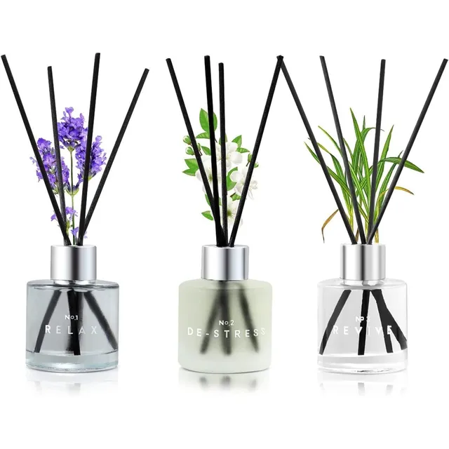 Paquete De 3 Difusores De Fragancia, 50 Ml, Lavanda, Ja...