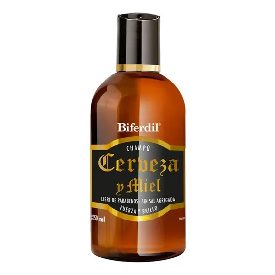 Biferdil Shampoo Cerveza Y Miel Fuerza Brillo Y Suavidad