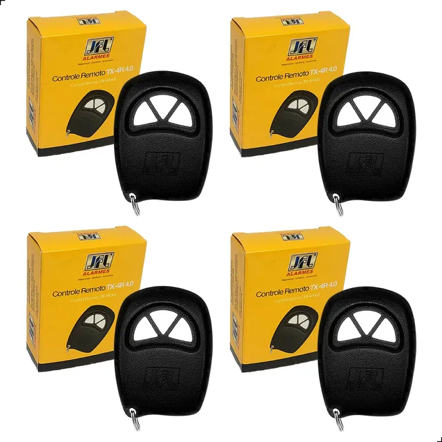 Kit 4x Controle Remoto Jfl 3 Teclas Tx-4r 4.0 433 Mhz 
