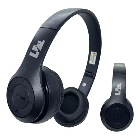 Fone De Ouvido Bluetooth Sem Fio Regulável P47 Corrida Caminhada Treino Academia Entrada Jogo P2 Mp3 Wireless Para Smartphone Celular Pc Desktop Headphone Gamer Com Microfone Áudio Potente Lfal Preto