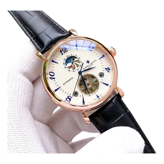 Relógio Vacheron Automático 41mm Estilo Patek Philippe