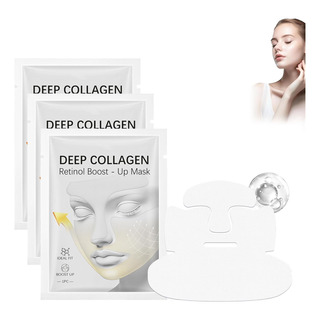 Mascarilla De Colágeno Para Estiramiento Facial, 3 En 1-3 Pc Mascarilla De Colágeno Para Estiramiento Facial, 3 En 1-3 Pc