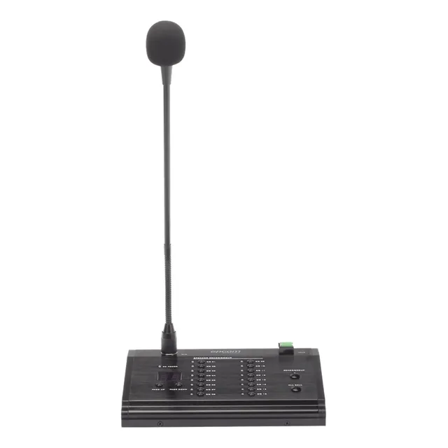 Microfono 16 Zonas Soporta Máximo 32 Pzas Cascada Sf-6200rm Negro