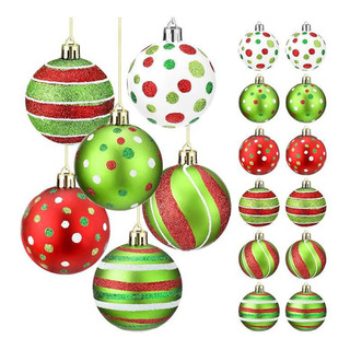 Decoración Navideña: Bola De Plástico Mate Pintada De 6 Cm X Decoración Navideña: Bola De Plástico Mate Pintada De 6 Cm X
