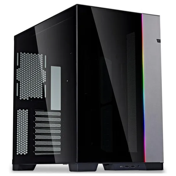 Funda Gamer O11 Dynamic Evo Lian Li gris, color plateado