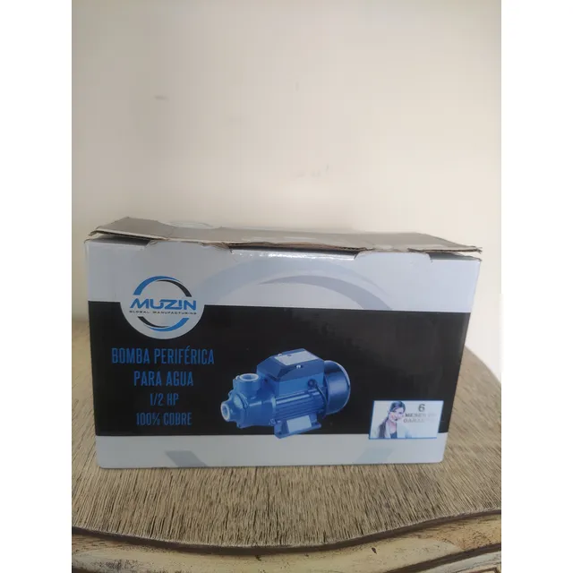 Bomba Periférica Para Agua, 1/2 Hp. 100% Cobre. Marca Muzin.
