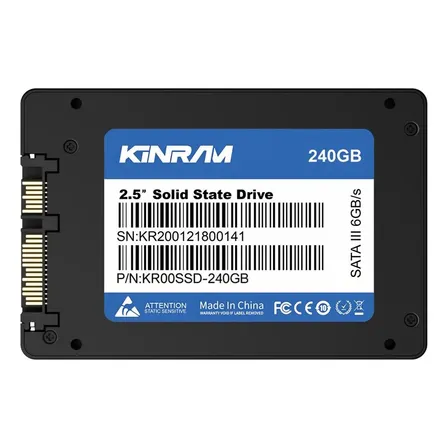 Disco Sólido Ssd 240 Gb 2.5 Pulgadas Sata Iii Para Notebook Y Pc Negro