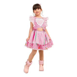 Vestido Festa Junina Romper SĂŁo JoĂŁo Junino Infantil Roupa Vestido Festa Junina Romper SĂŁo JoĂŁo Junino Infantil Roupa