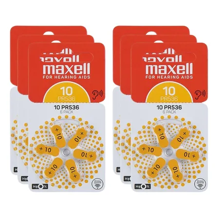 Pilas Para Audífonos Maxell Tamaño 10 Auditivas 60 Unidades