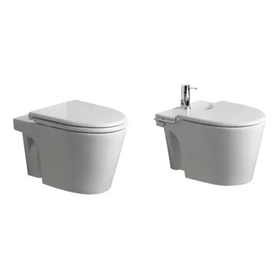 Inodoro Y Bidet De Colgar Suspendido Marina Ferrum Porcelana