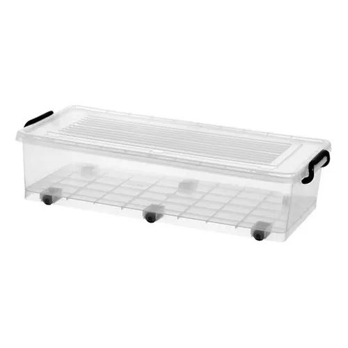Caixa De Sapatos Sapateira Container Grande 38l C/ Rodinha