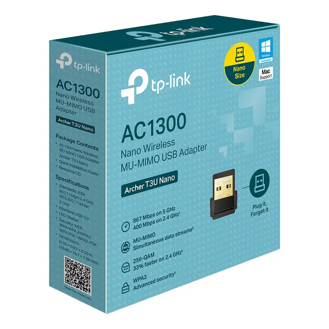 Adaptador Inalambrico Usb Archer T3u Nano Tp-link Banda Dual