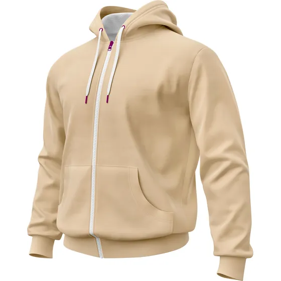 Hoodie Buso Buzo Hombre Cremallera Algodon Perchado 280 Grs