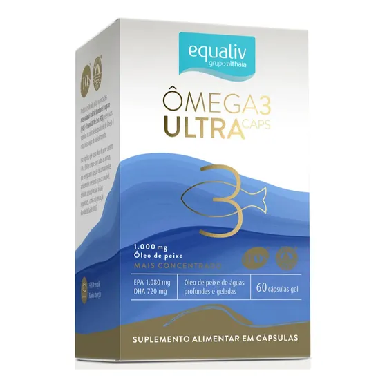 Omega 3 Ultra Concentrado 1000mg Equaliv 60 Capsulas