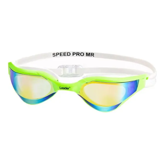 Óculos Natação Pro Espelhado Leader Speed Pro Verde
