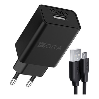 Carregador Usb 1hora Com Cabo Micro Usb 2.0a Preto Carregador Usb 1hora Com Cabo Micro Usb 2.0a Preto