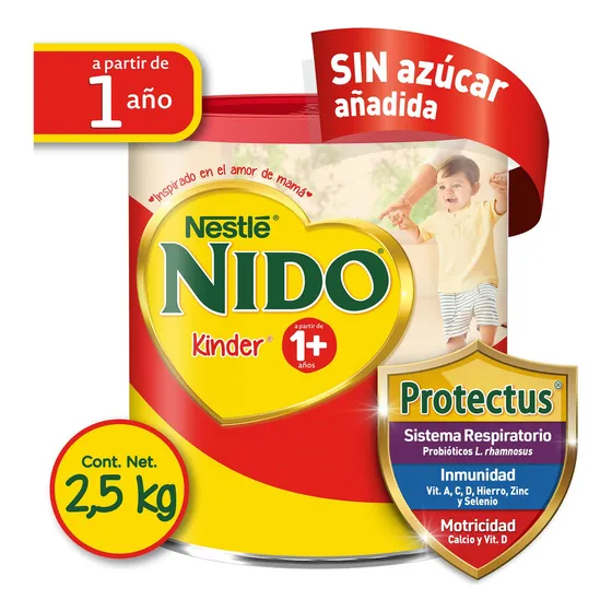 Leche De Fórmula En Polvo Sin Tacc Nestlé Nido Kinder En Lata De 2.5kg - 1 Año +