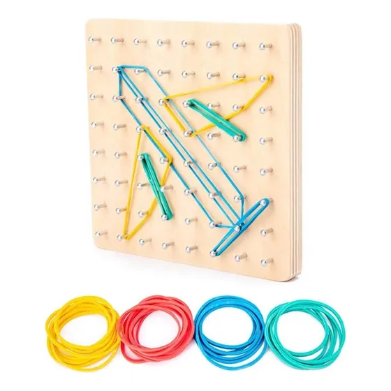 Tablero Didáctico Para Enhebrar Juego Motricidad Para Niños