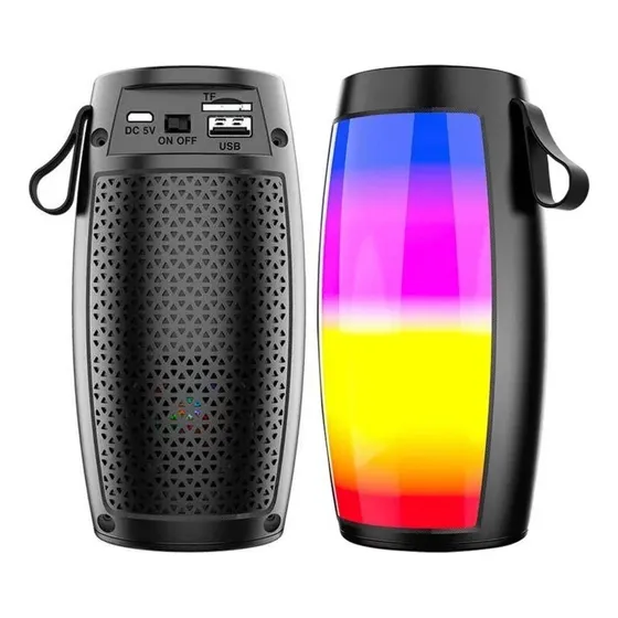 Parlante A Batería Con Luz Led Colores Y  Bluetooth